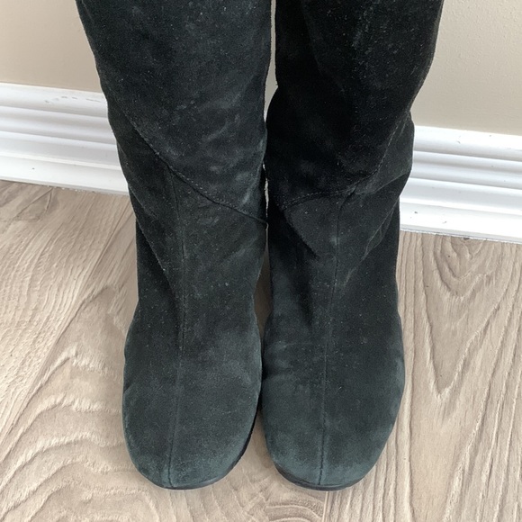 NINE WEST lace-up boots in black suede - Picture 3 of 9